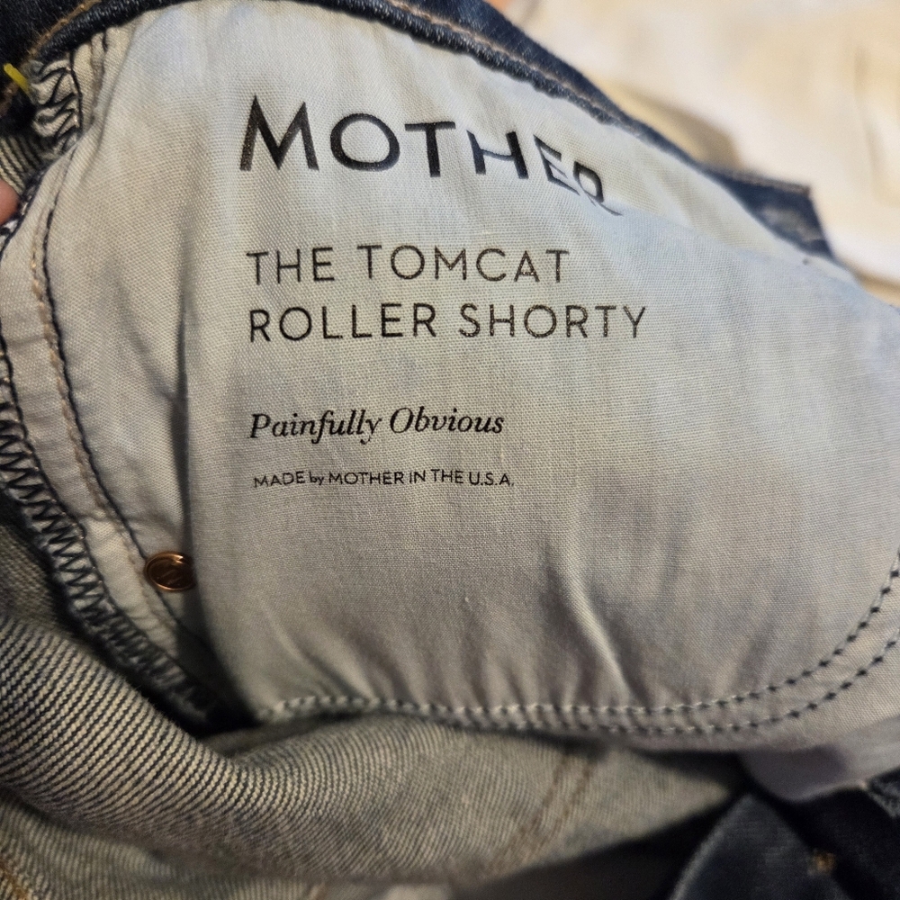 Mother Women's The Tomcat Roller Painfully Obvious Wide Leg Denim Jeans Sz 25 - Picture 9 of 10